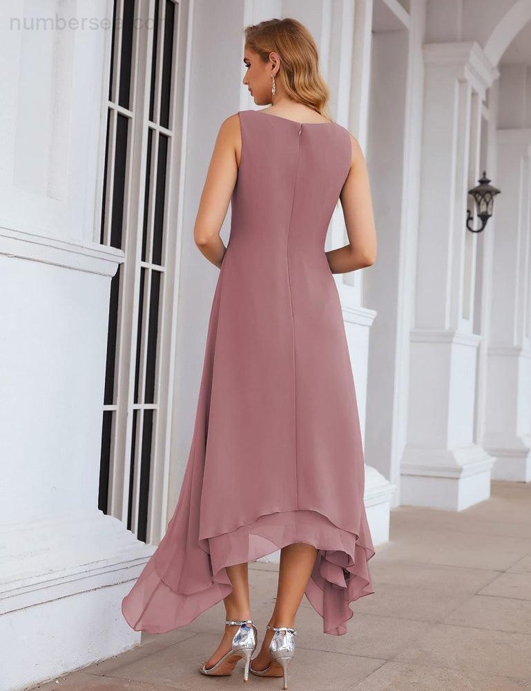 Sunnderly Chiffon Plus Size Mother of Bride Dresses with Jacket Formal Dresses for Wedding SY28073