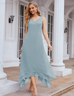 Vestidos de gasa para madre de la novia, tallas grandes, con chaqueta, vestidos formales para boda, SY28073 