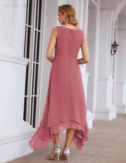 Sunnderly Chiffon Plus Size Mother of Bride Dresses with Jacket Formal Dresses for Wedding SY28073