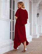 Vestidos de gasa para madre de la novia, tallas grandes, con chaqueta, vestidos formales para boda, SY28073 