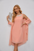 Vestido de noche Sunnderly de dos piezas con mangas largas bordadas y cuello halter para dama, ideal para bodas, fiestas, graduaciones y uso diario, SY28082 