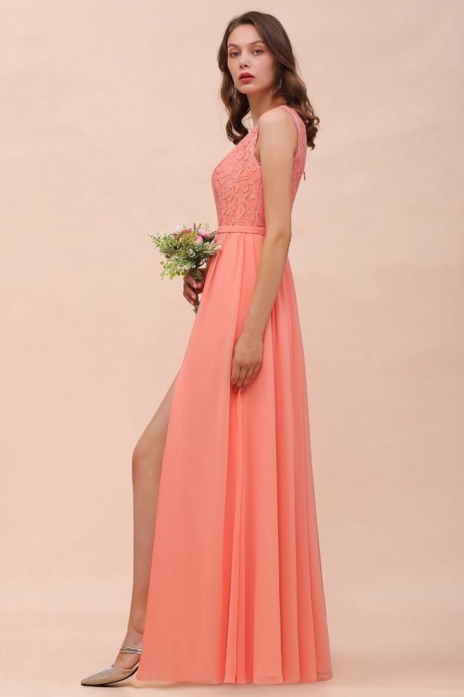Vestido de dama de honor floral de un solo hombro con abertura lateral, vestido formal para invitada de boda con bolsillo
