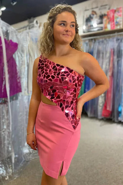 Perdita | Vestido de fiesta de un solo hombro con abertura