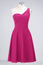 Vestido de dama de honor con escote corazón y un hombro hasta la rodilla, con volantes, vestido de fiesta acampanado