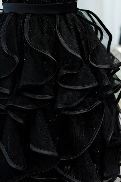 Bethany | Vestido corto de tul con tirantes finos y corte A para el regreso a casa