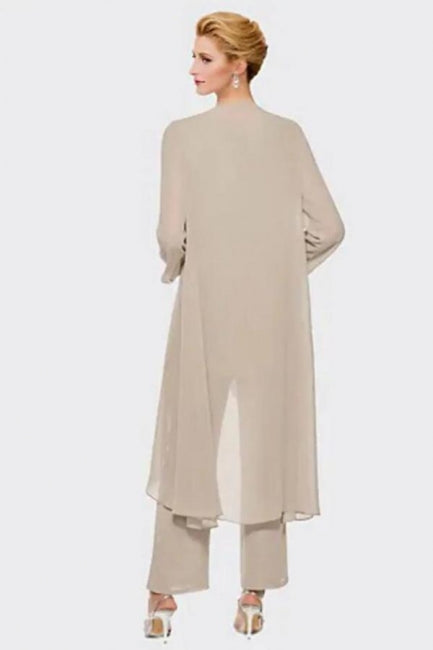 Hosenanzug Kleid für die Brautmutter in Übergröße, elegantes Chiffon-Brautjungfernkleid