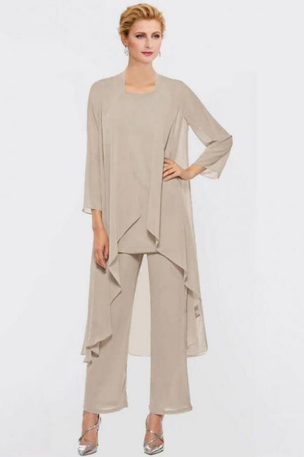 Hosenanzug Kleid für die Brautmutter in Übergröße, elegantes Chiffon-Brautjungfernkleid