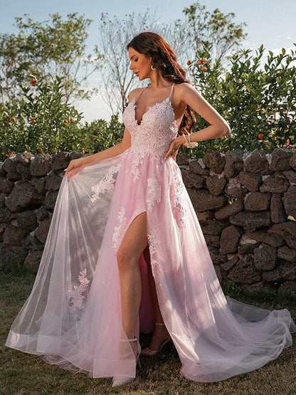 Tulle Applique Spring Prom Dress SYP19