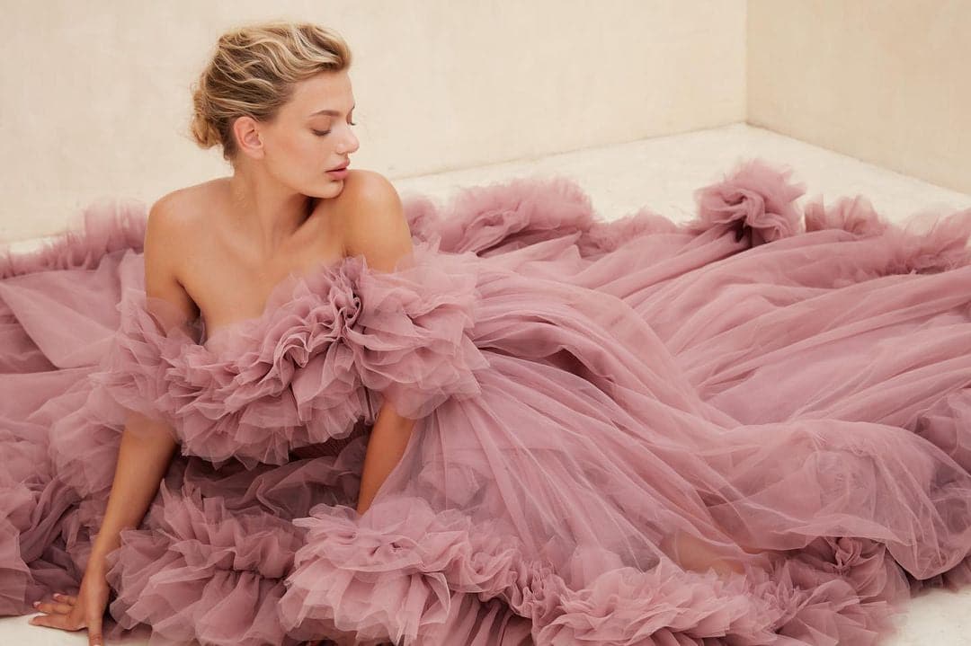 Puffy Ruffles Maternity Tulle Robe SY039