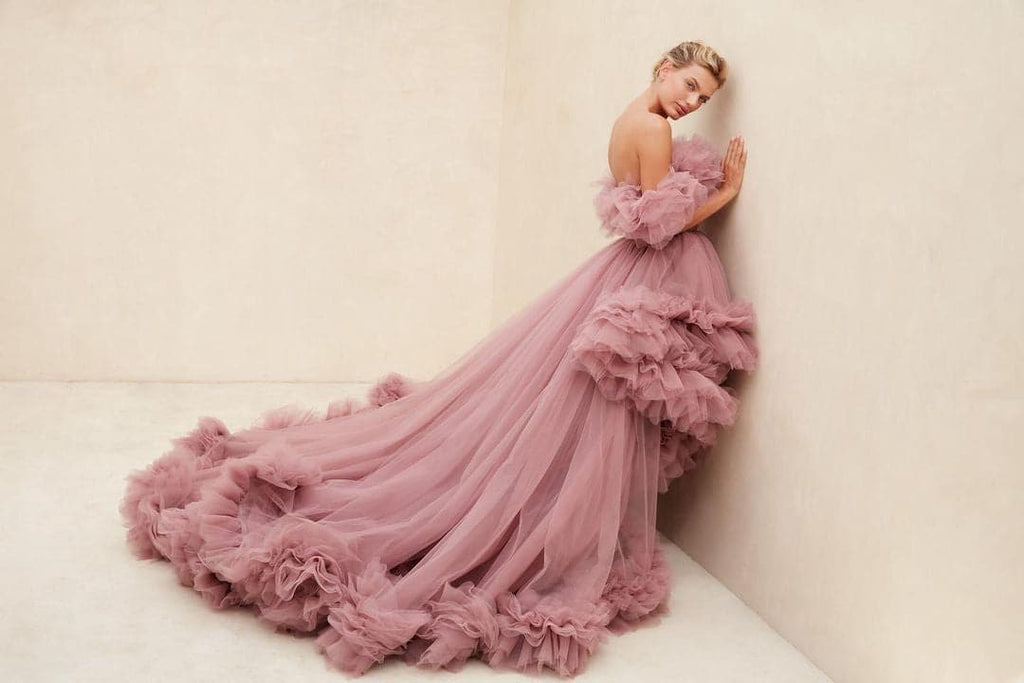 Puffy Ruffles Maternity Tulle Robe SY039