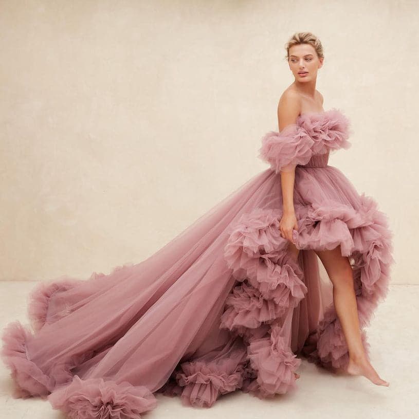 Puffy Ruffles Maternity Tulle Robe SY039