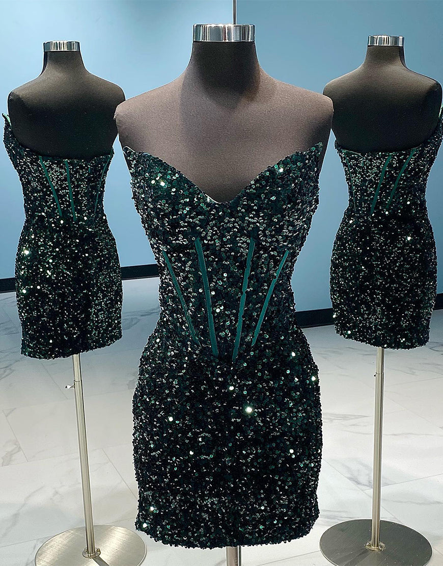 Cadence | Vestido corto de fiesta con lentejuelas y corte tubo
