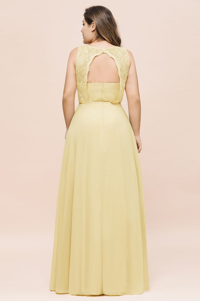 Vestido de dama de honor de talla grande, floral, corte A, sin mangas, vestido largo de noche para niñas y mujeres