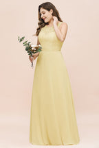 Vestido de dama de honor de talla grande, floral, corte A, sin mangas, vestido largo de noche para niñas y mujeres
