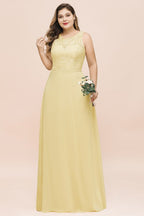 Vestido de dama de honor de talla grande, floral, corte A, sin mangas, vestido largo de noche para niñas y mujeres