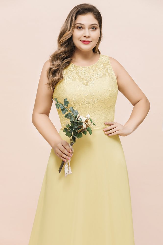 Vestido de dama de honor de talla grande, floral, corte A, sin mangas, vestido largo de noche para niñas y mujeres