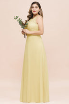 Vestido de dama de honor de talla grande, floral, corte A, sin mangas, vestido largo de noche para niñas y mujeres