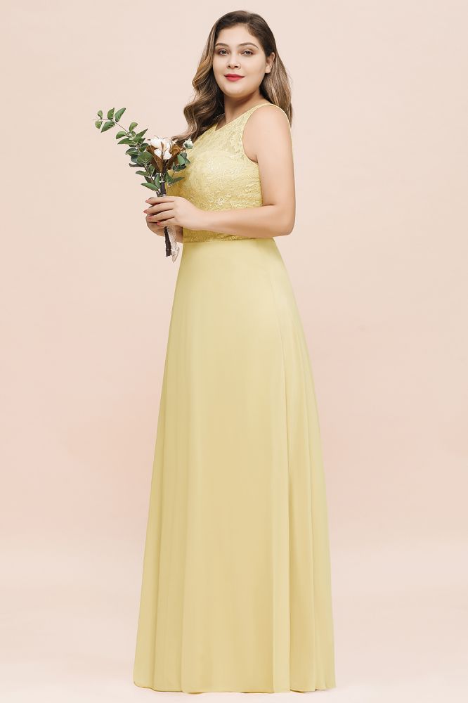 Vestido de dama de honor de talla grande, floral, corte A, sin mangas, vestido largo de noche para niñas y mujeres