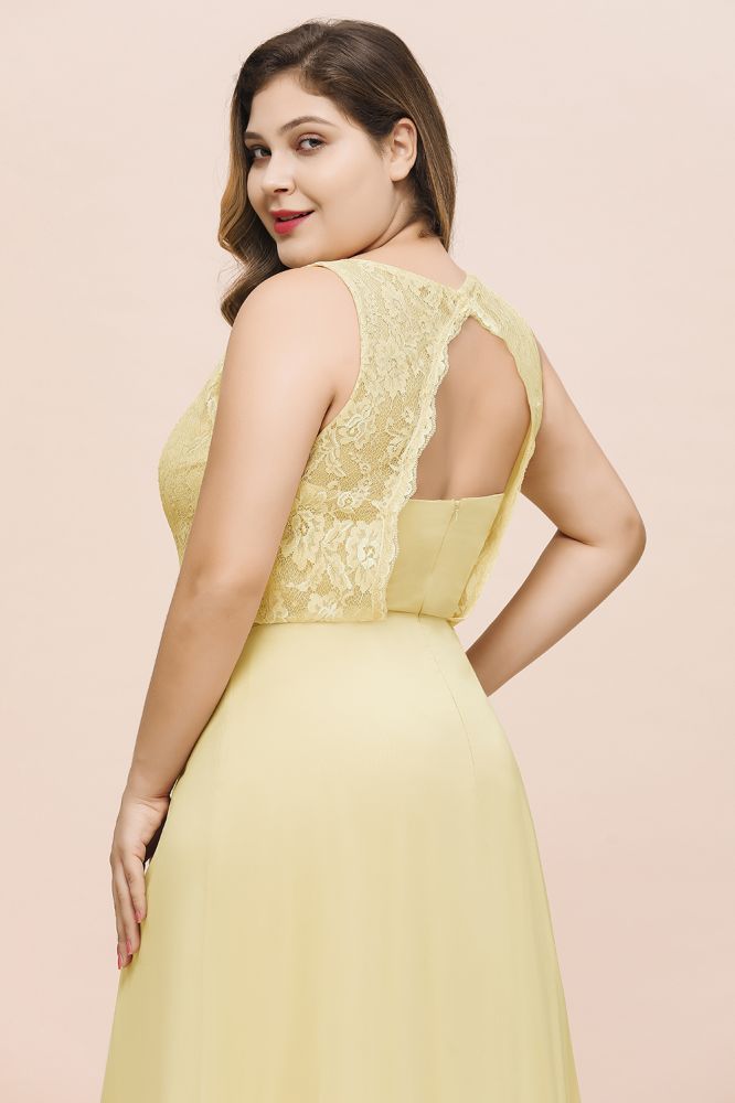 Vestido de dama de honor de talla grande, floral, corte A, sin mangas, vestido largo de noche para niñas y mujeres