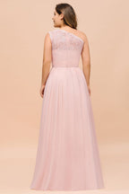 Vestido de dama de honor de talla grande, sin mangas, corte A, largo, con abertura lateral, para fiesta de boda