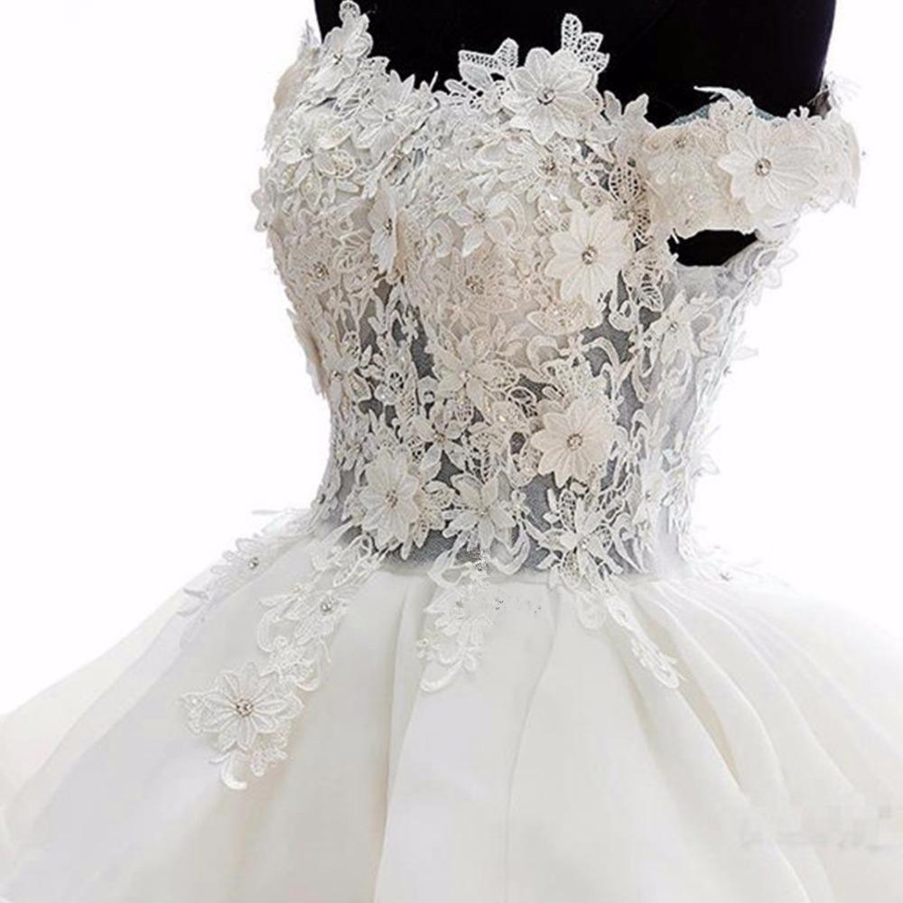 Hermosos vestidos de fiesta cortos de organza rosa con hombros descubiertos PD216