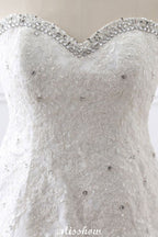 Princess Sweetheart Tulle Wedding Dress With Lace