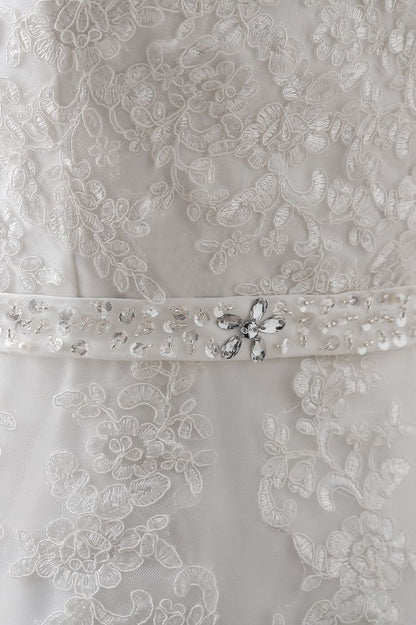Princess V-Neck Tulle New Arrival Wedding Dress With Lace
