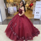Off the Shoulder Pageant Kleid Sweet 16 Kleid Geburtstagskleider, glitzerndes Ballkleid Y1111