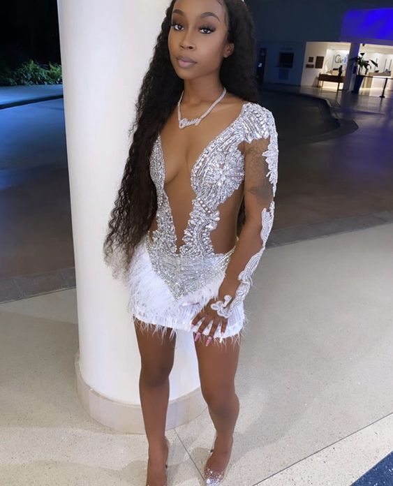 Vestido ajustado sexy con cuentas para 21 cumpleaños, minivestido de fiesta Y780