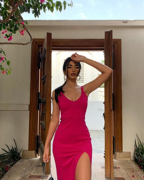 Vestido de fiesta largo hasta el suelo con tirantes sencillos, vestido de noche sexy con abertura Y1758