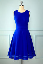 Vestido corto azul rey para fiesta de bienvenida, vestido de graduación de octavo grado Y672
