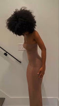 Vestido de fiesta ajustado sin tirantes, vestido de noche sexy Y564