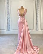 Rosa Langes Ballkleid, Festkleid, Abendkleid, Abschlussfeierkleid Y562