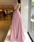 Rosa Langes Ballkleid Einzigartiges Abendkleid Y521