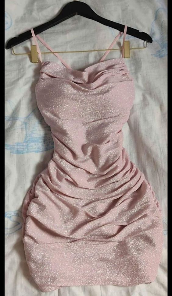 Vestido ajustado rosa brillante, sexy, para club, minivestido rosa para fiesta, Y680