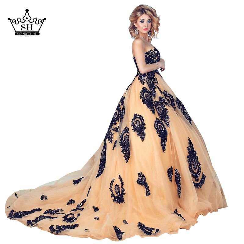 Vestido de novia con cola larga y bordado, talla personalizada, imagen real