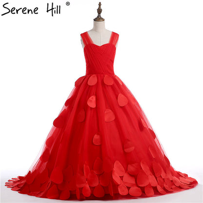 En oferta, sin devolución ni reembolso, vestidos de niña de flores con pétalos, vestidos de desfile para niñas HTA0002