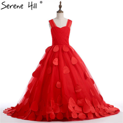 En oferta, sin devolución ni reembolso, vestidos de niña de flores con pétalos, vestidos de desfile para niñas HTA0002