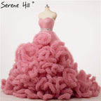Schwangere Brautkleid Fluffy Cloud Crystal Burgundy Cloud Brautkleider HA2004