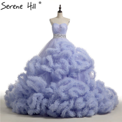 Vestido de novia para embarazadas con nubes esponjosas y cristales color burdeos HA2004