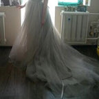 Lange Schleppe Schwangere Fotografie Brautkleid Fotokleid HA2005