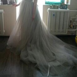 Lange Schleppe Schwangere Fotografie Brautkleid Fotokleid HA2005