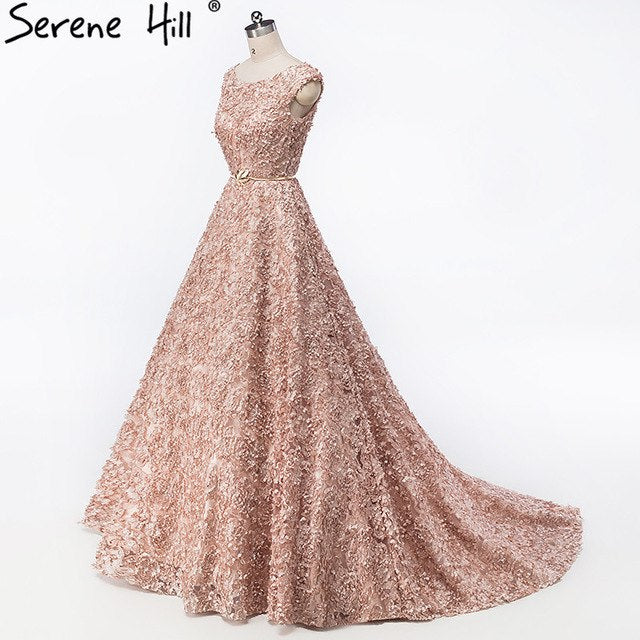 Im Angebot, keine Rückgabe, keine Rückerstattung. Elegantes Abendkleid aus Tüll mit ärmellosen kleinen Blumen, Abendkleid HA2064