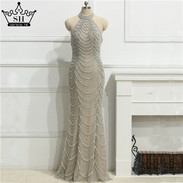 Sale Halter Sexy Diamond  Mermaid Evening Dresses Evening Gowns LA6101