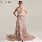 En oferta, sin devolución ni reembolso. Oferta, vestido de noche vintage sexy con escote en V profundo, sin mangas y brillo, estilo sirena, elegante, con cola extraíble, vestido de noche LA6235
