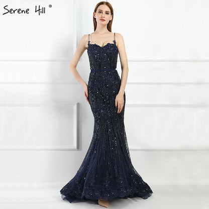 En oferta, sin devolución ni reembolso, vestido de noche elegante de encaje de sirena para fiesta de noche LA6105