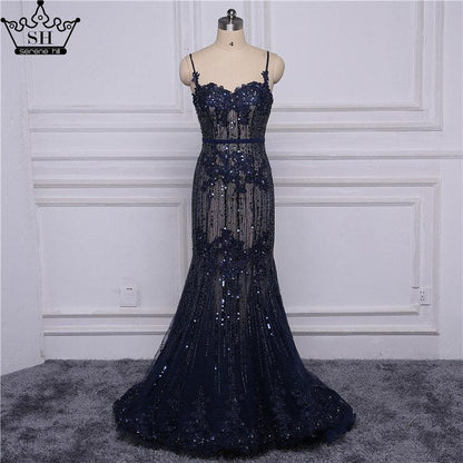 En oferta, sin devolución ni reembolso, vestido de noche elegante de encaje de sirena para fiesta de noche LA6105