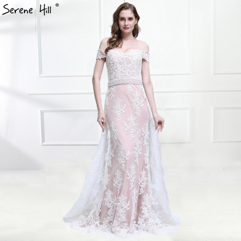 Meerjungfrau Elegantes Abendkleid Perlen Ärmellos LA6398