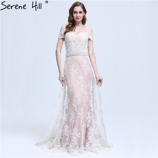 Meerjungfrau Elegantes Abendkleid Perlen Ärmellos LA6398