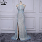 En oferta, sin devolución ni reembolso. Vestidos de noche de sirena con lentejuelas y cuentas. Vestidos de noche elegantes LA6195.